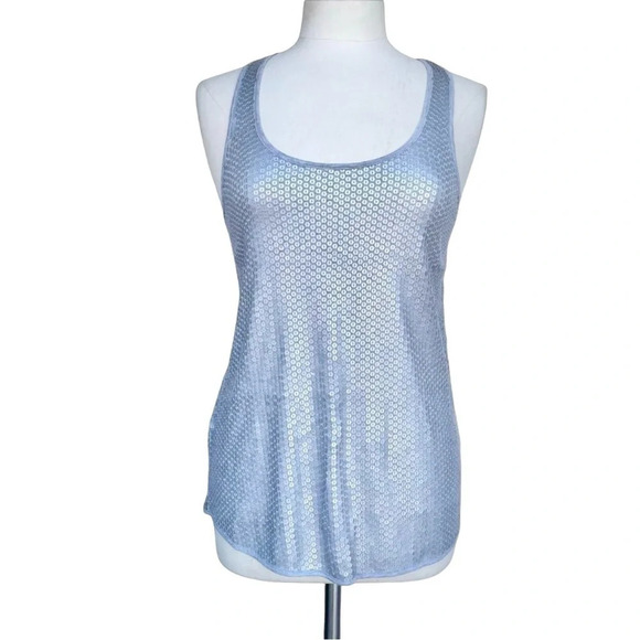 BCBGMaxAzria Women’s Size S Gray Platinum Sequin Tank Top - Picture 1 of 2